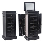 ZUN Jewelry Armoire with Mirror, 7 Drawers & 24 Necklace Hooks, 2 Side Swing Doors 65917753