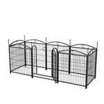 ZUN Dog Playpen Indoor 32 inch 8 Panels Metal Dog Pen Pet Dog Fence Outdoor Exercise Pen with Doors, W368P234000