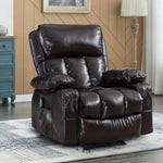 ZUN Recliner Chair Heating massage for Living Room with Rocking Function and Side Pocket W1807103693