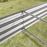 ZUN Raised Garden Bed Kit - Metal Raised Bed Garden 7.6x3.7x0.98ft for Flower Planters, Vegetables Herb 30888205