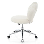 ZUN 360&deg;Swivel Height Adjustable,Swivel Chair,Teddy fabric,home office chair W680P143486