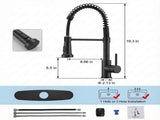 Kitchen Faucet with Pull Down Sprayer Industrial 1 Handle 1 Hole Or 3 Hole Faucet for Farmhouse 16711031