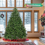 ZUN 7ft Artificial Christmas Tree, Premium Unlit Hinged Spruce Full Tree with 2231 Branch Tips, Metal W2773P197098