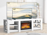 58 inch white double-sided cross fireplace cabinet 149 * 40 * 60cm 18 inch fireplace core 05117543