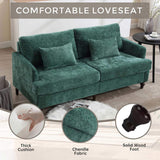 COOLMORE Mid Century Modern chenille Fabric Loveseat sofa, 2-Seat Upholstered Loveseat Sofa Modern W395P151896