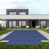 Pool Safety Cover, Fits 16x32ft Rectangular Inground Winter Swimming Pools, with 4x8ft Center End W465P203693