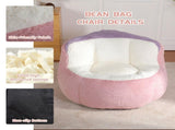 Oversized Bean Bag Chairs,Multicolor Faux Fur Couch Filled with Shredded Sponge,Large Lounger Sofa 63896610