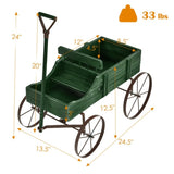 Wooden plant frame with wheels, Green planting pot 66444615