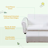 Kids Sofa Set with Footstool-White 18003800