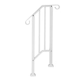 Handrails for Outdoor Steps, Iron Handrail Fits 1 Step, Transitional Handrail with Installation Kit, 39166207