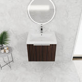 24 Inch Bathroom Cabinet With Resin Sink,Soft Close Doors,Float Mounting Design, For Small Bathroom W999P204936