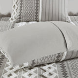 Full/Queen Cotton Printed Duvet Cover Set with Chenille B03596475