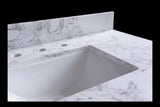 Montary 49x22inch bathroom stone vanity top engineered stone carrara white marble color with W50921983