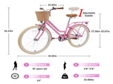 Steel Frame,Multiple Colors, for 10Years Old Girls Bike,24 inch wheel W1019P352663