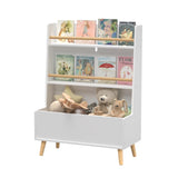 Kids Bookshelf, Book and Magazine Rack, Book Organizer, toy Storage Cabinet Organizer, White 50096524