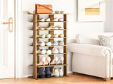7-Tier Double-Row Shoe Rack with Adjustable Shelves, Anti-Tipping Narrow Storage Rack for Entryway 17788634