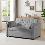 GREY VELVET SOFA BED W588136689