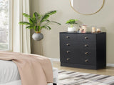 Modern Simple 5-Drawer Dresser Black 95957598