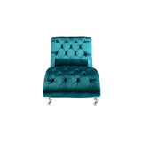 COOMORE Velvet Chaise Lounge Indoor,Button-Tufted Upholstered Chaise Lounge Chair with Pillow for W39538678