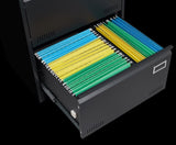 Filing Cabinet Lateral File Cabinet 3 Drawer, Blcak Locking Metal File Cabinets Three Drawer, Office W1247118742
