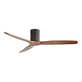 52 inch Flush Mount Fan with Remote Control, 3 Reversible Wood Blades Noiseless DC Motor W934P189483