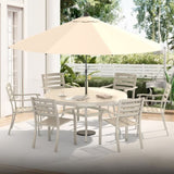 VRSHWO lron Terrace Dining Chairs, a Set of 2 Cream Color Chairs, Metal Chairs, All-Weather W213P335870