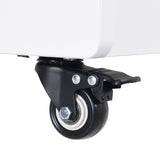 ON-TREND Mobile End Table with lockable wheels, Cream Style Side Table with Storage Drawer, 11.8inch N721P191983K