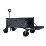Collapsible Folding Wagon 300L,49" Extra Long Collapsible Wagon with Tailgate, All-Terrain 7"x 4" W321P269235