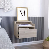 ZUN Busan Modern Floating Nightstand , End Table, Side Table Single-Drawer Design with Sleek Two-Tiered B070137839