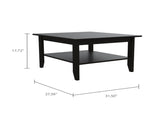 Danvers Rectangle Coffee Table Black Wengue B06280333