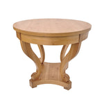 ZUN Curved Legs Farmhouse Style Small Size Round Dining Table End Table Side Table Coffee Table for W1435P228915