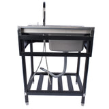 23.8 Stainless Steel Utility Sink Laundry Tub Sink with Cold and Hot Water Faucet for Laundry Room 07673887