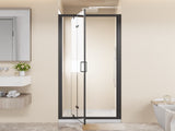 Framed Bi-fold Pivot Shower Door 30"x72" Space-saving Folding Shower Enclosure, 1/4" Clear Tempered W3048P469288