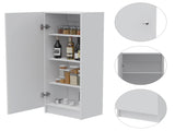 Belleria Single Door Pantry Storage Cabinet with Four Interior Shelves -White B07091833