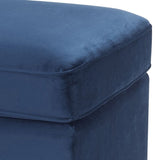 Blue Rectangle Ottoman B062P185661