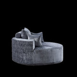 55''L Chenille Sponge single sofa,No Assembly Required,Fluffy Modern Sleeper Chair for Living room, W834P221026