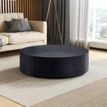 ZUN 35.43 Inch Modern Round Coffee Table MDF Coffee Table for Living Room,Drum Center Table for W2582P188323