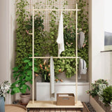 Solid Wood Modern Clothes Rack with 6 Wooden Hangers, Space-Saving Design, Adjustable Shelf, and W773P227474