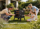 Portable Outdoor Smoker with 2 Detachable Grill Netting Smoking Racks, Charcoal Pan, 4 Air Vents, 54938531