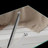 Modern minimalist tempered glass coffee table metal leg rectangular dining table transparent glass W1727P206493