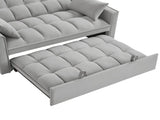 4 in1 Loveseat Sofa Bed Armrests & Storage Pockets, Multi-Function Tufted Pull-out Sofa Bed W2186P166130