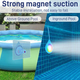 20W Smart LED Pool Lights with 26ft Cord and APP Control IP68 Waterproof, Color Changing Magnetic 99135574