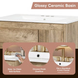 30" Modern Wood Fixture Bathroom Vanity, Bathroom with Sliding Drawer, Bathroom Storage N710P247136P