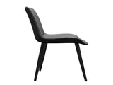 Black PU Leather Dining Chair with Metal Legs, Modern Upholstered Chair Set of 4 for Kitchen, W5815P476448