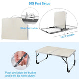 Foldable Laptop Table Notebook Bed Desk Breakfast Reading Writing Lap Tray For Sofa Couch Floor 76235058