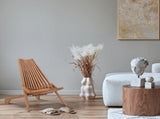 Wood Folding Chair for Outdoor, Low Profile Acacia Wood Lounge Chair for Balcony 53813857