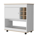 Texas Bar Cart, One Cabinet, Six Bottle Cubbies, One Lower Panel, Four Casters B128P322513