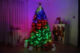 ZUN 6 FT Pre-lit Artificial Christmas Tree, APP Controlled Xmas Tree Hinged Branches with 330 RGB Lights 40315249