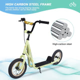 Youth Scooter Kick Scooter for Kids 6 with Adjustable Handlebar, 12 Inch Inflatable Wheels ,Widened W1019P153934