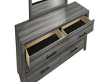 Denver Modern Style 6- Drawer Dresser Made with Wood in Gray B009P272307